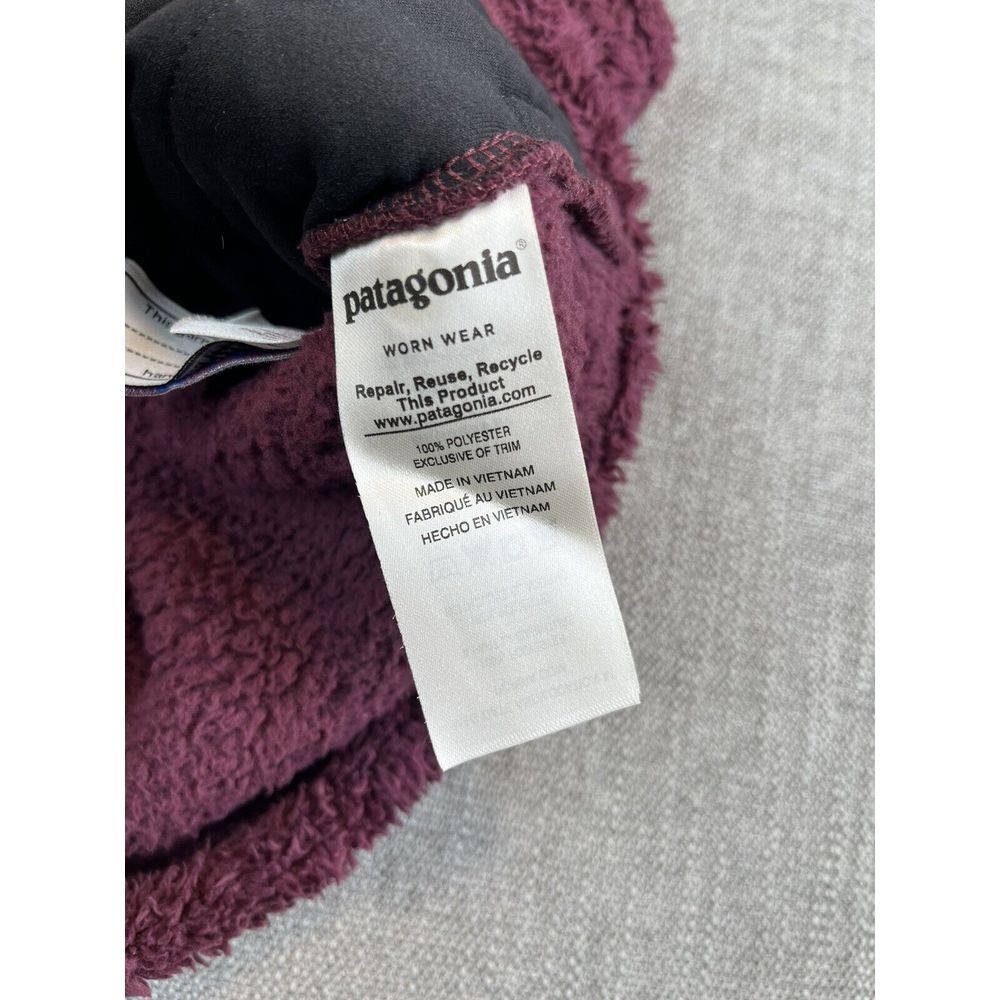 Patagonia Vest Girls (L - 12) Purple Los Gatos Deep Pile Full Zip Outdoor Hiking - Picture 7 of 7
